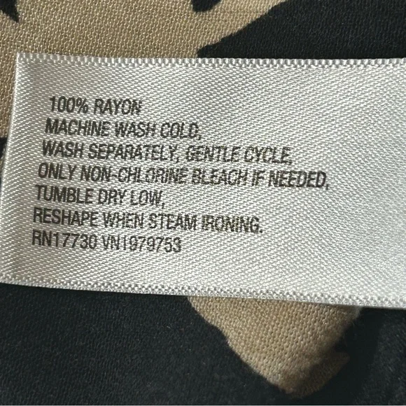 Knox Rose Balloon Sleeve Tassel Top Black and Cream Floral Flowy Swingy Sz XXL - Picture 7 of 10